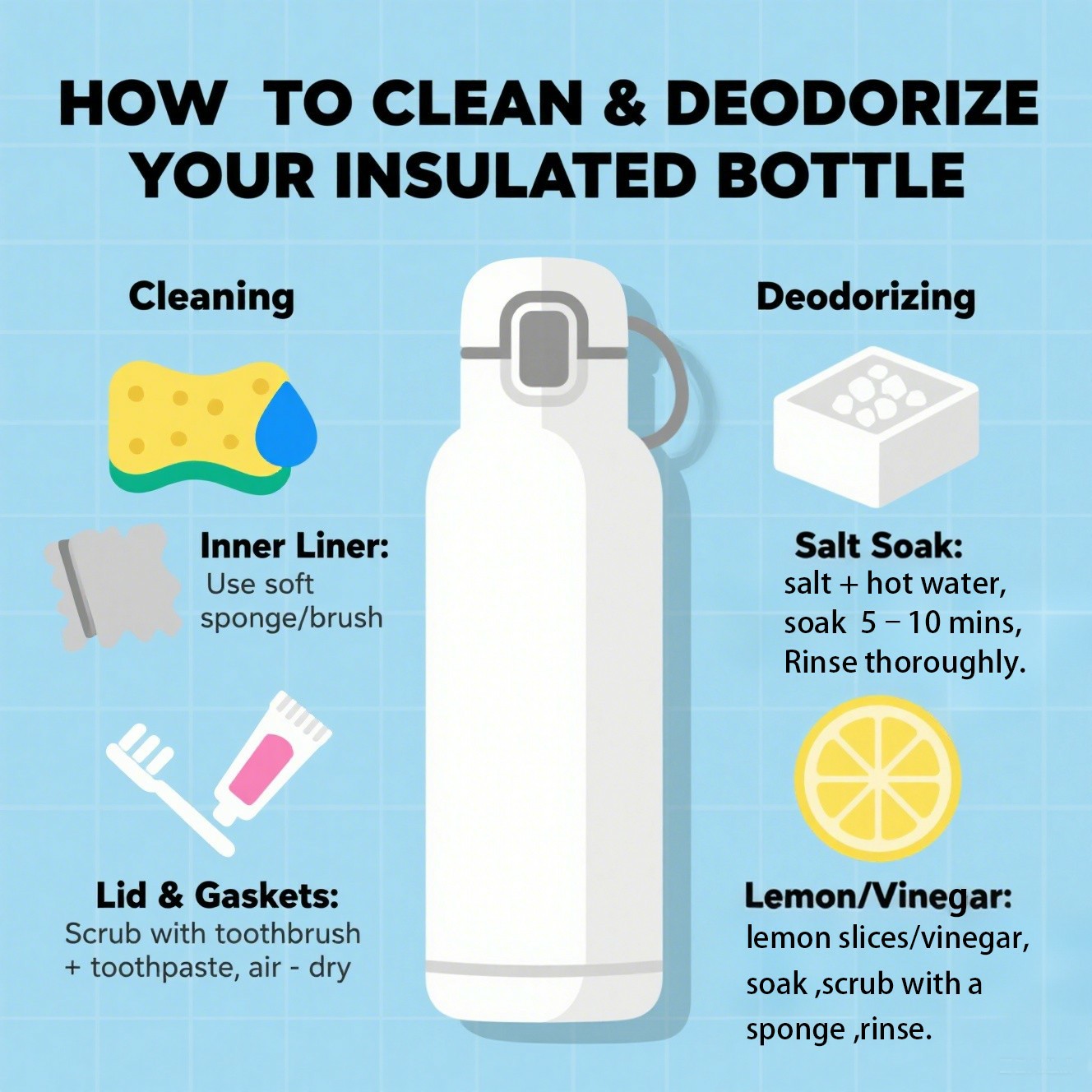 How to Clean and Deodorize Your Insulated Water Bottle