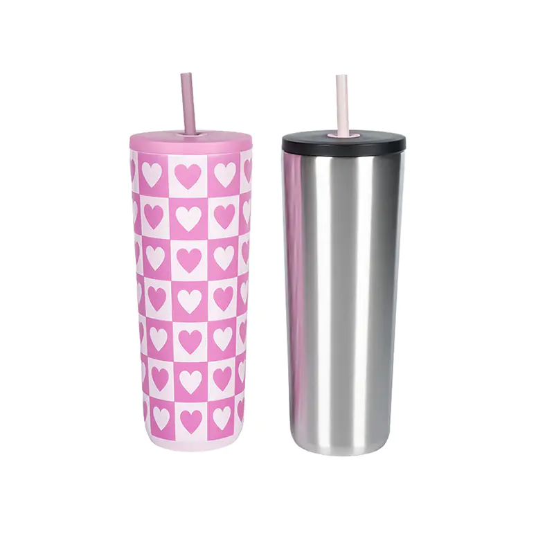 Vacuum Tumbler with Sipping Straw