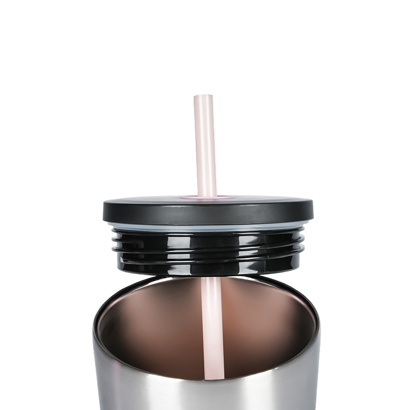 Vacuum Tumbler with Sipping Straw