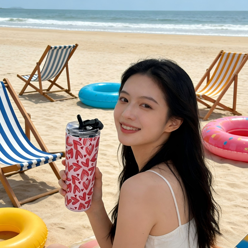 2-in-1 Vacuum Cup with Straw Lid